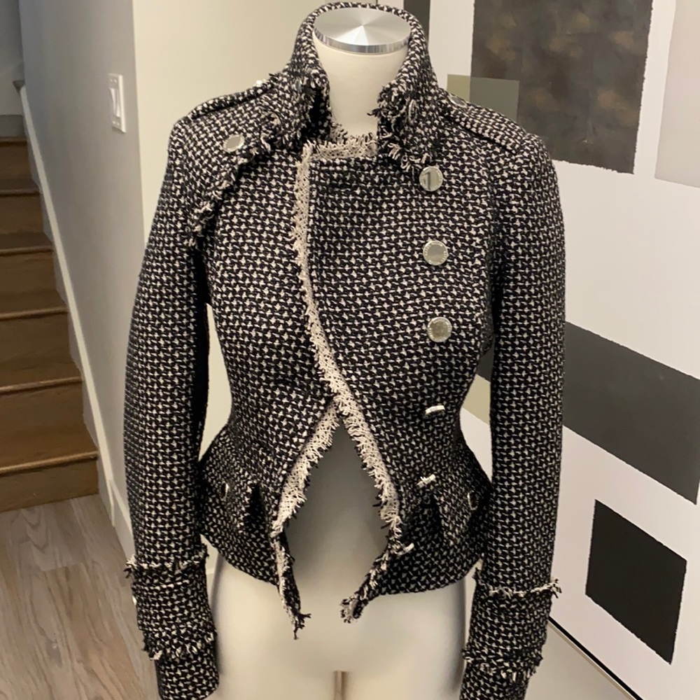 Karen Millen tweed military jacket
